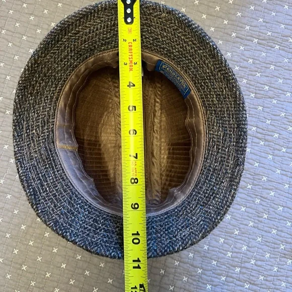 Pendleton Gray Tweed Hat wool vintage fedora bucket hat size medium - Picture 15 of 16